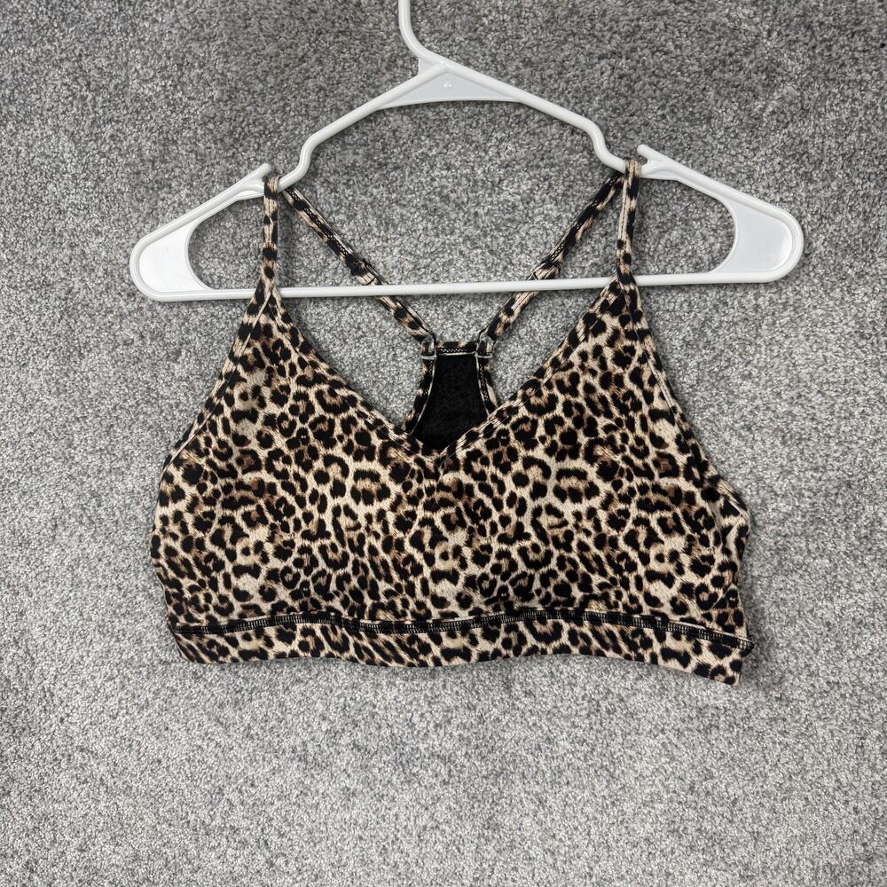 ZYIA Active Sports Bra Womens XXXL Leopard‎ Print Racerback Wireless Mob Wife